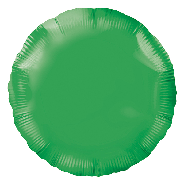 18" Oaktree Green Round Packaged Foil Balloons