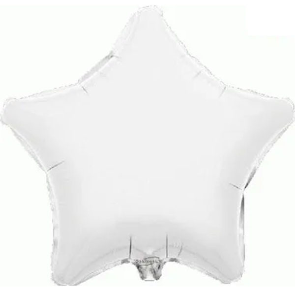 19" White Star Foil Balloons