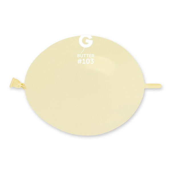6" Marshmallow Butter Glink Latex Balloons 100pk