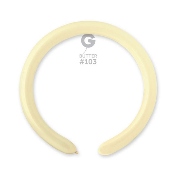 2" Marshmallow Butter Modelling Latex Balloons 100pk