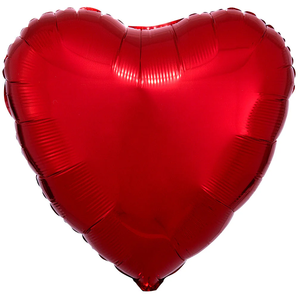 (image for) 18" Metallic Red Heart Foil Balloons