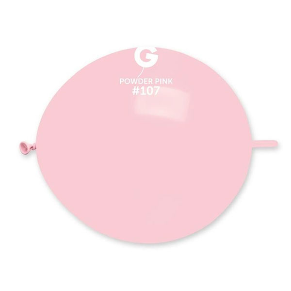 13" Marshmallow Powder Pink Glink Latex Balloons 50pk
