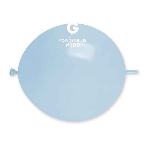 13" Marshmallow Powder Blue Glink Latex Balloons 50pk