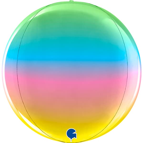 (image for) 11" Rainbow Coloured Globe Foil Balloons