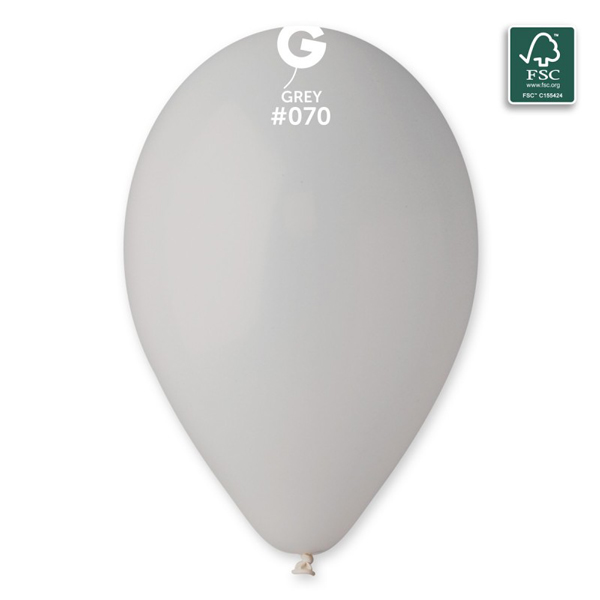 (image for) 13" Grey Latex Balloons 50pk