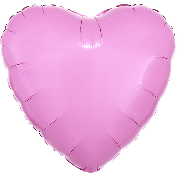 18" Metallic Pale Pink Heart Foil Balloons