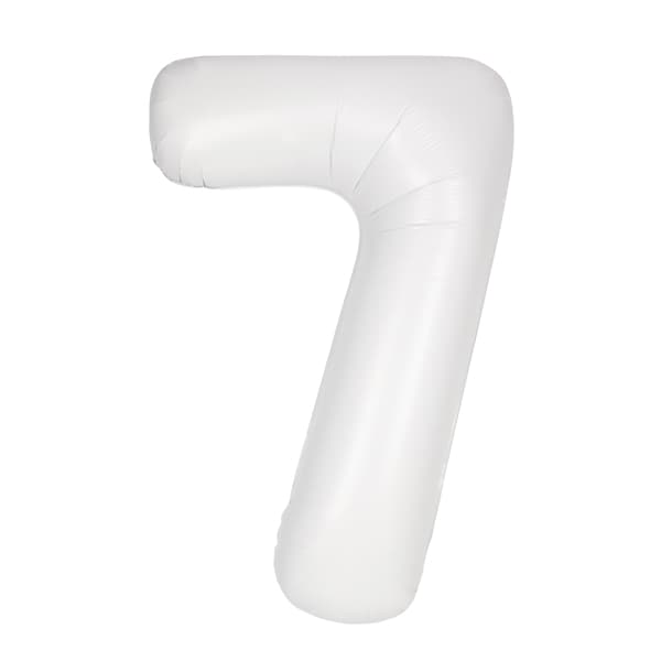 (image for) 34" Matte White Number 7 Supershape Balloons