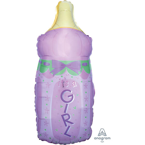 (image for) Baby Bottle Girl Supershape Balloons