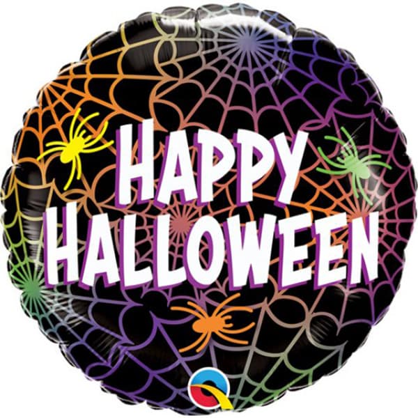 (image for) 18" Halloween Spiders And Webs Foil Balloons