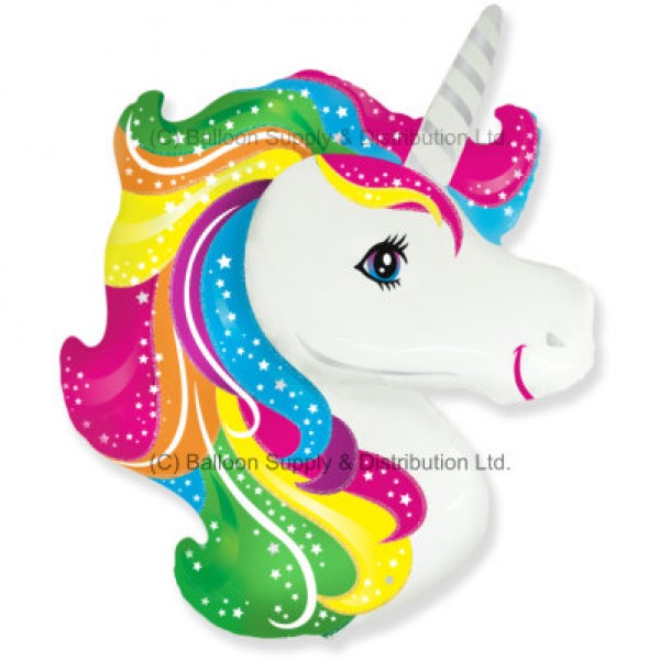 (image for) 14" Unicorn Head Air Fill Balloons