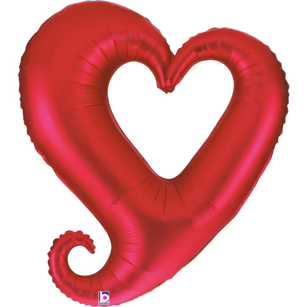 (image for) Red Chain Of Hearts Supershape Balloons