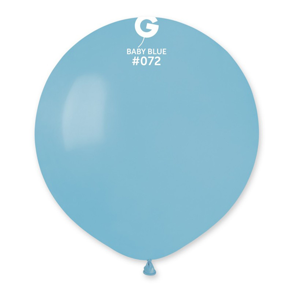 (image for) 19" Pastel Baby Blue Latex Balloons 25pk