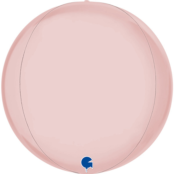 (image for) 15" Satin Pastel Pink Globe Foil Balloons