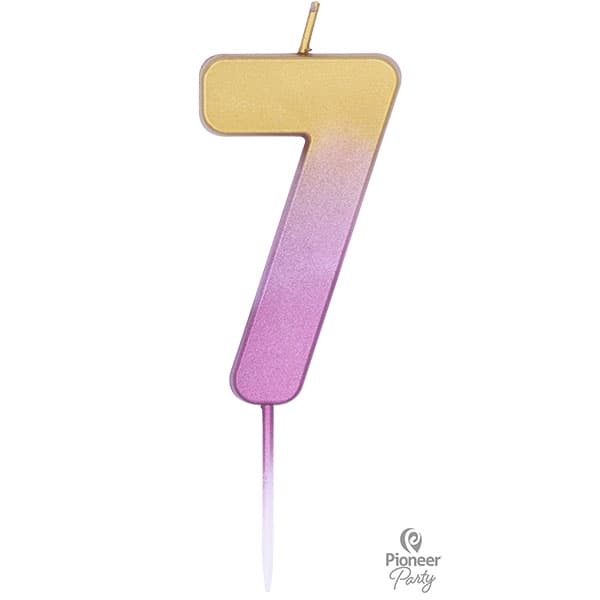 (image for) Rose Gold Ombre Number 7 Candle