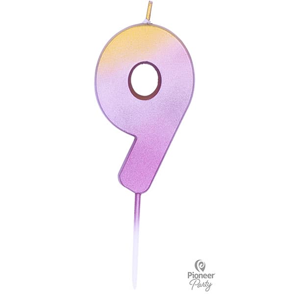 (image for) Rose Gold Ombre Number 9 Candle