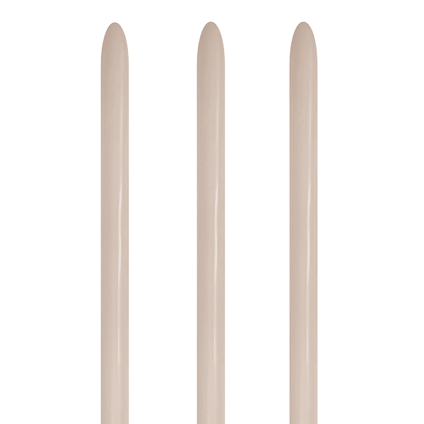 (image for) 160 White Sand Fashion Modelling Latex Balloons 80pk