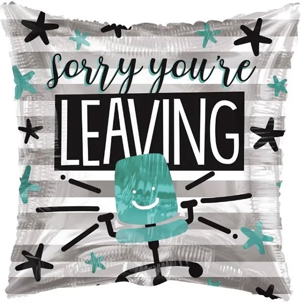 18" Sorry You're Leaving Eco Foil Balloons