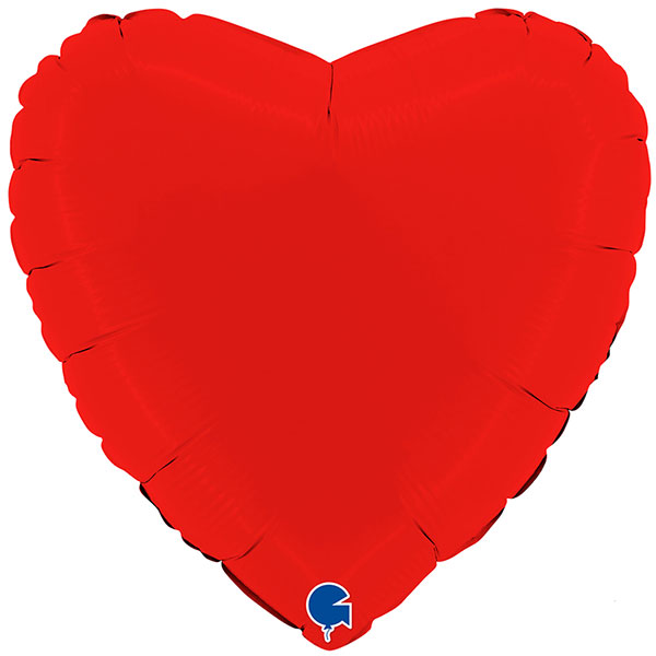 (image for) 18" Grabo Matte Red Heart Foil Balloons