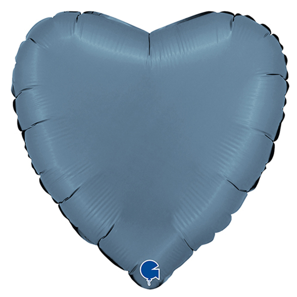 (image for) 18" Grabo Satin Blue Jeans Heart Foil Balloons