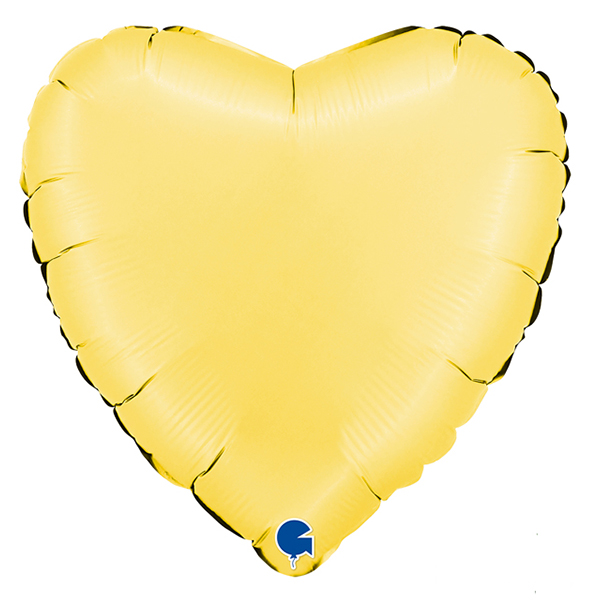 (image for) 18" Grabo Satin Banana Yellow Heart Foil Balloons