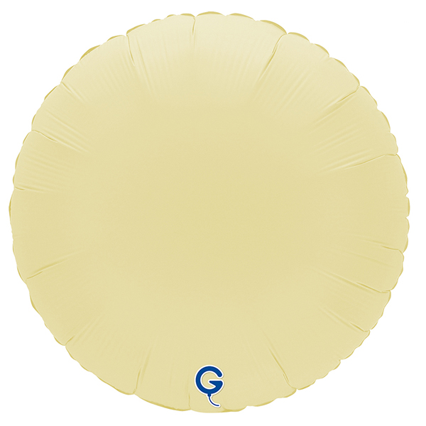 18" Grabo Soft Matte French Butter Round Foil Balloons