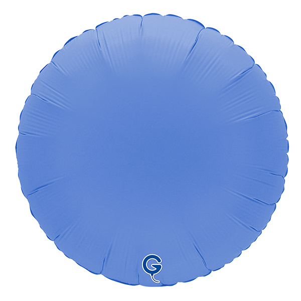18" Grabo Soft Matte Lotus Blue Round Foil Balloons