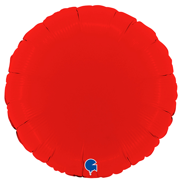 (image for) 18" Grabo Matte Red Round Foil Balloons