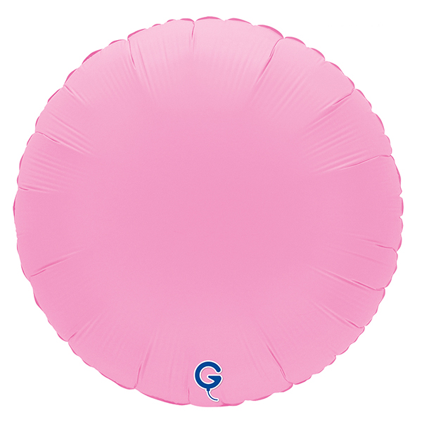 18" Grabo Soft Matte Sakura Pink Round Foil Balloons