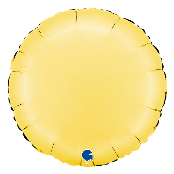 (image for) 18" Grabo Satin Banana Yellow Round Foil Balloons