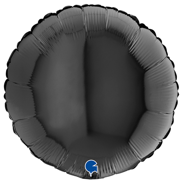 (image for) 18" Grabo Black Round Foil Balloons