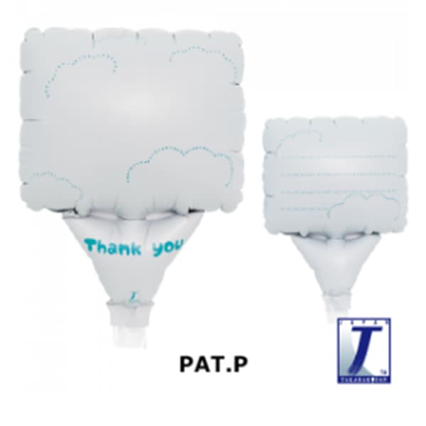 (image for) 5" Thank You Clouds Upright Balloons