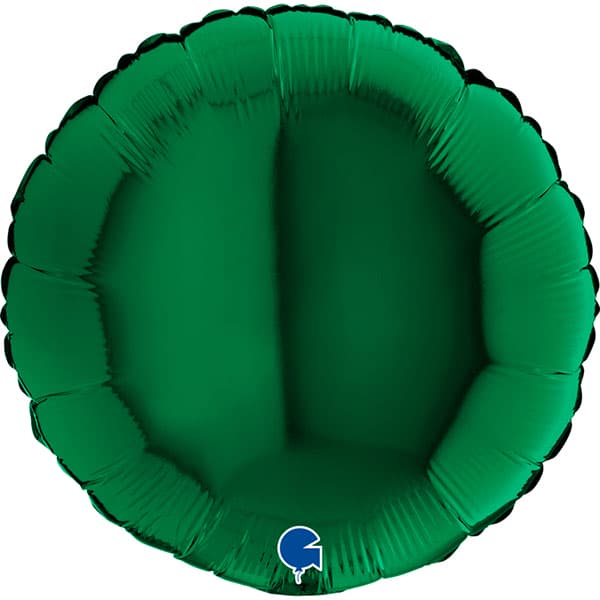 (image for) 18" Grabo Dark Green Round Foil Balloons