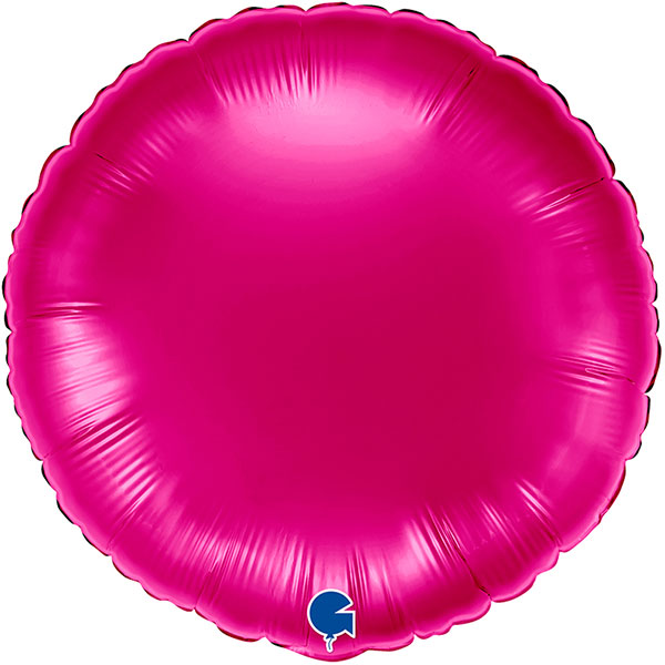 18" Grabo Metallic Magenta Round Foil Balloons
