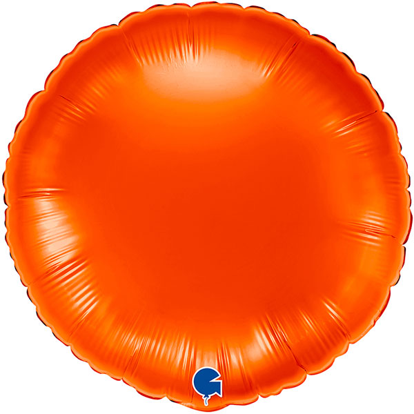 18" Grabo Metallic Orange Round Foil Balloons