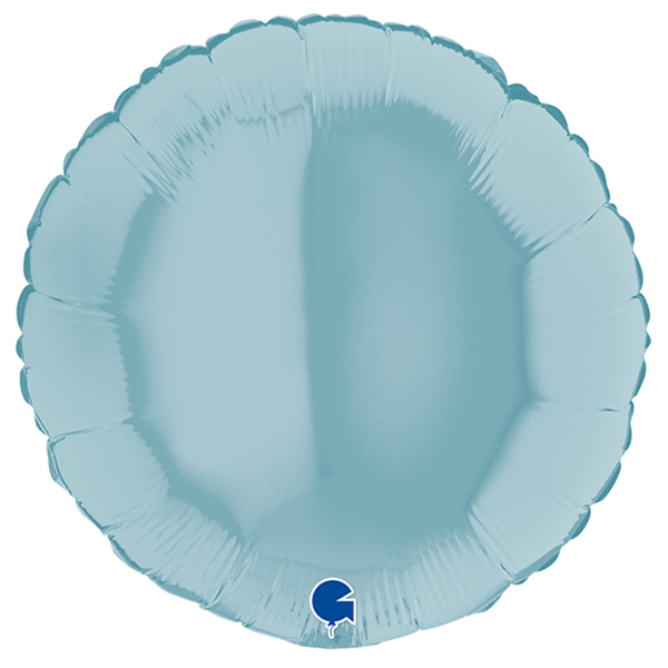 (image for) 18" Grabo Pastel Blue Round Foil Balloons