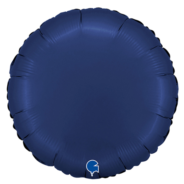 (image for) 18" Grabo Satin Navy Blue Round Foil Balloons