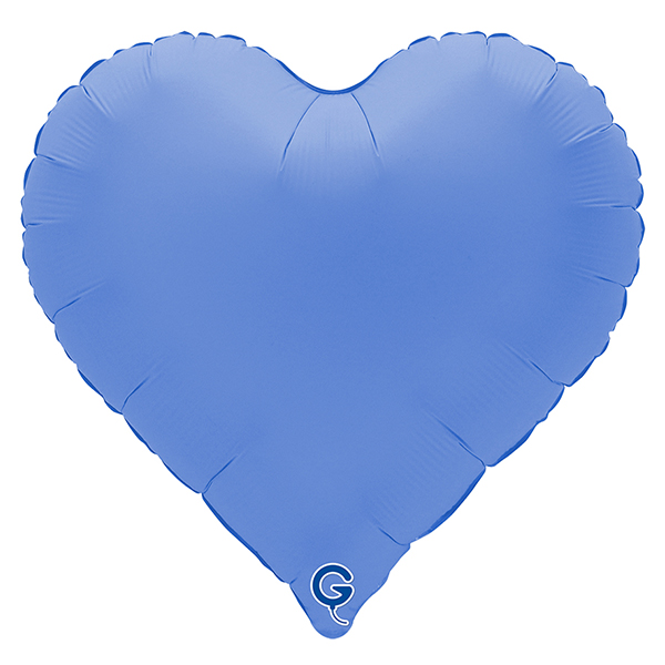 18" Grabo Soft Matte Lotus Blue Sweetie Heart Foil Balloons