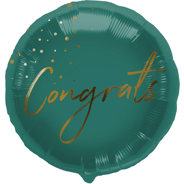 (image for) 18" Green Congrats Foil Balloons