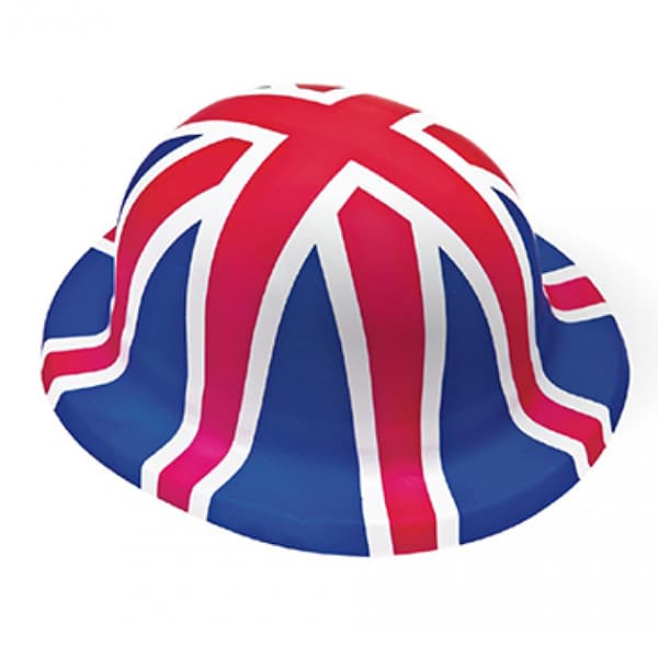 Union Jack Bowler Hat [pms189000] - £0.79 | Go International, UK