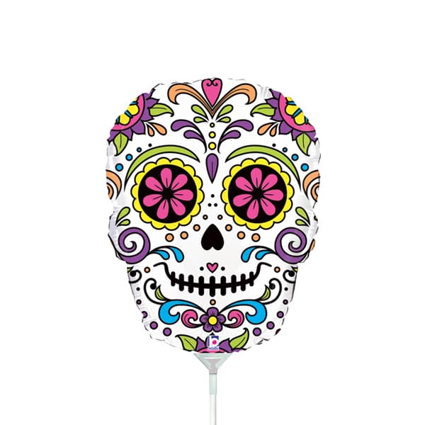 (image for) 14" Sugar Skull Mini Shape Balloons