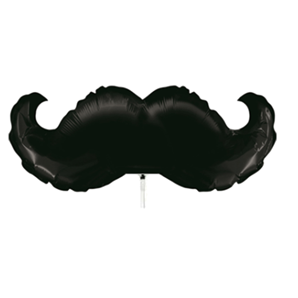 (image for) 14" Black Moustache Mini Shape Balloons