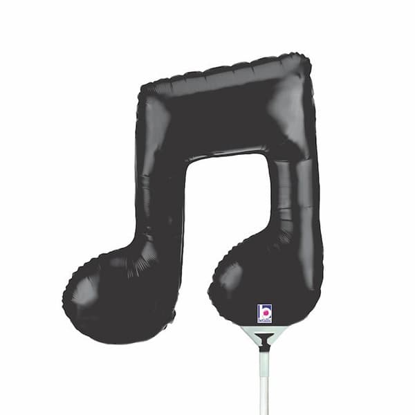 (image for) 14" Black Double Music Note Air Fill Balloons