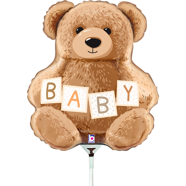 (image for) 14" Baby Teddy Bear Air Fill Foil Balloons