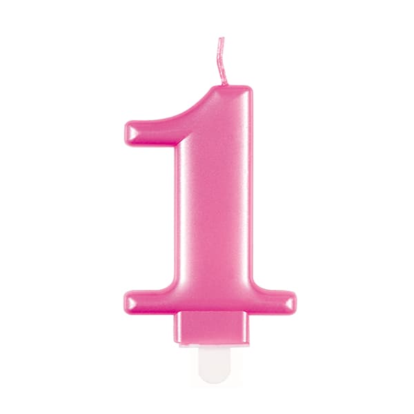 (image for) Metallic Pink Number 1 Candle