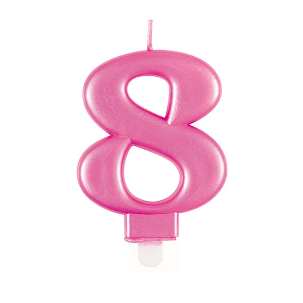 (image for) Metallic Pink Number 8 Candle