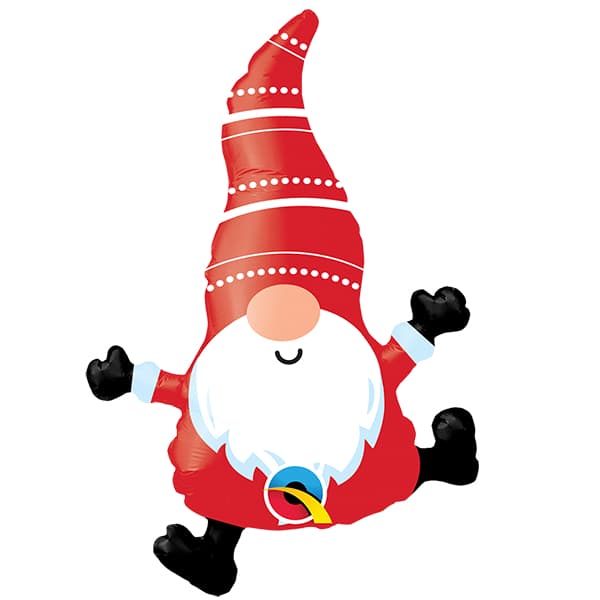 (image for) 14" Christmas Gnome Mini Shape Air Fill Balloons