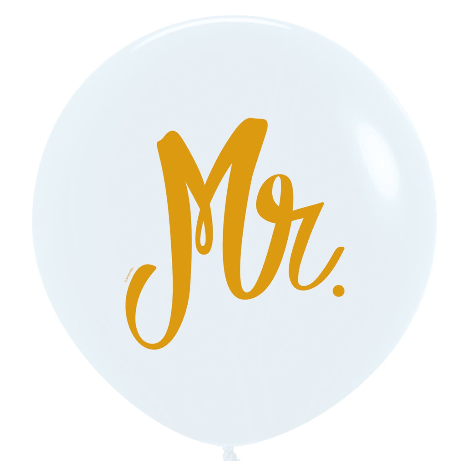 (image for) 24" Gold Script Mr White Latex Balloon 3pk