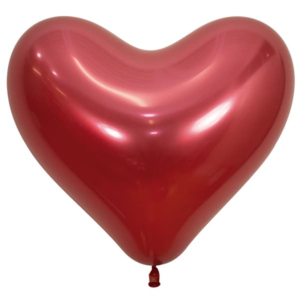 (image for) 14" Reflex Red Heart Latex Balloons 50pk