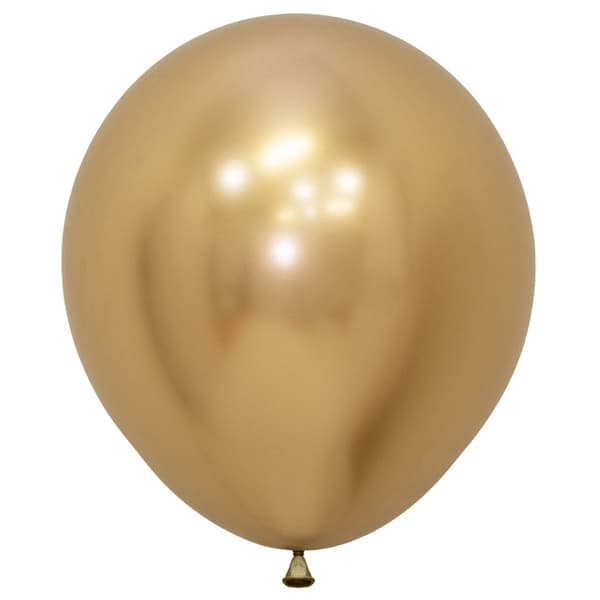 (image for) 18" Reflex Gold Latex Balloons 6pk