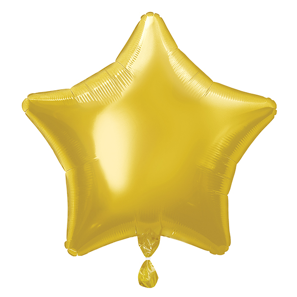 20" Classic Gold Star Shape Foil Balloons Packaged